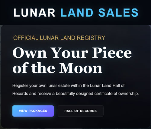 Lunar Land Sales